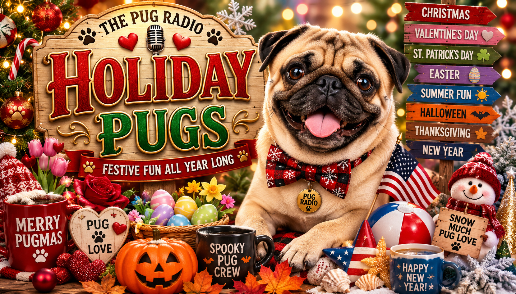 Holiday Pugs Collection
