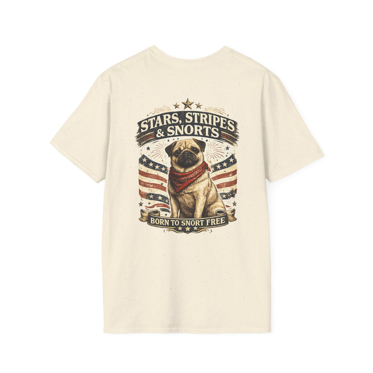 Stars, Stripes & Snorts Pug T-Shirt | Patriotic Dog Tee