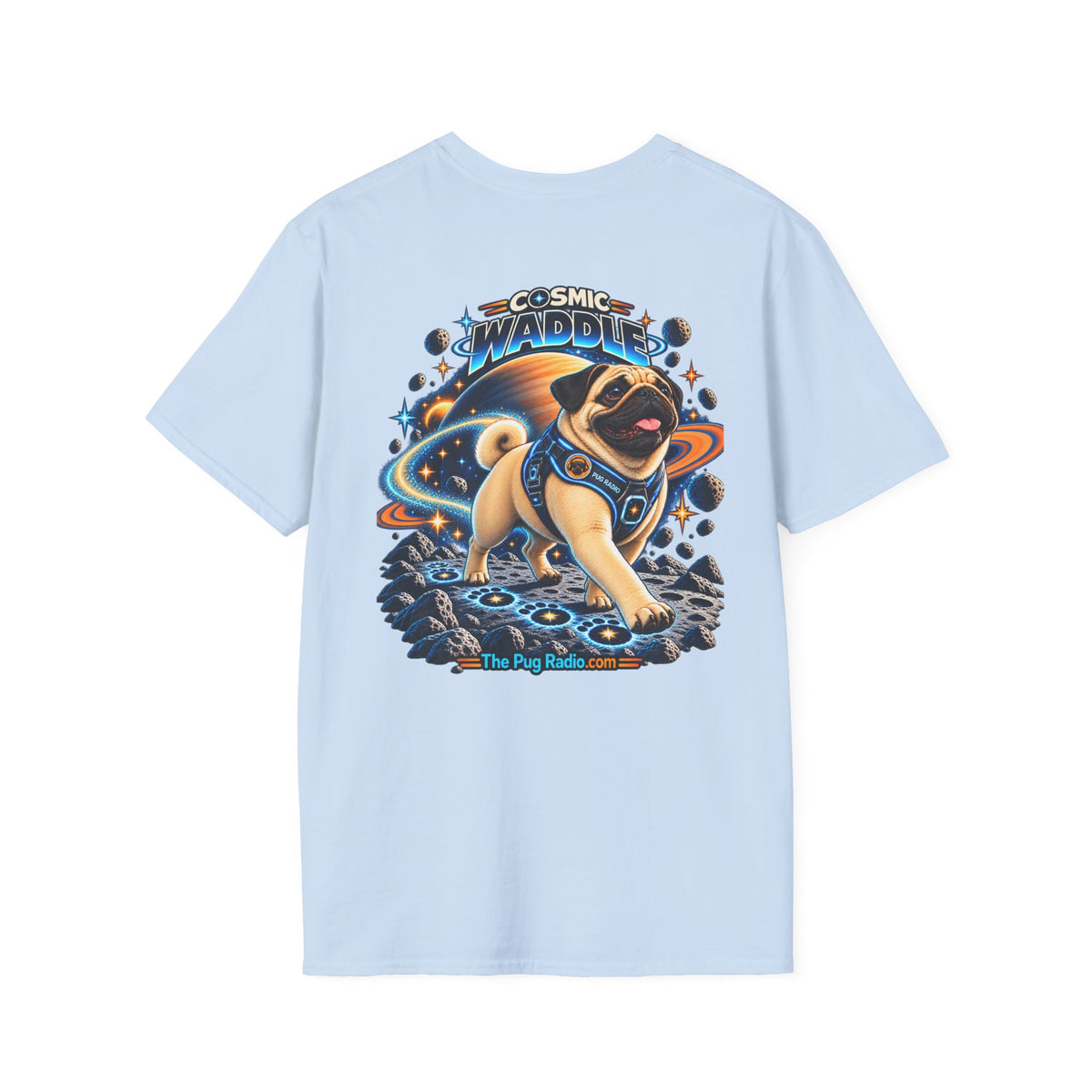Cosmic Waddle | Astronaut Pug Space Adventure T-Shirt 🐾🚀