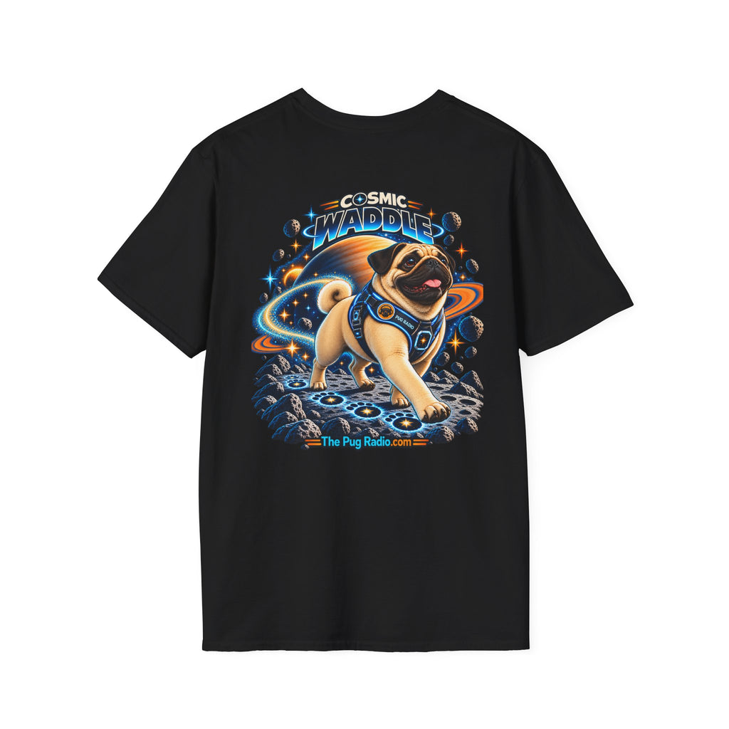 Cosmic Waddle | Astronaut Pug Space Adventure T-Shirt 🐾🚀