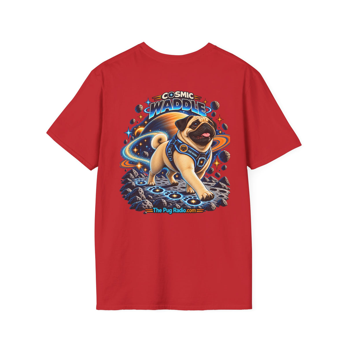 Cosmic Waddle | Astronaut Pug Space Adventure T-Shirt 🐾🚀