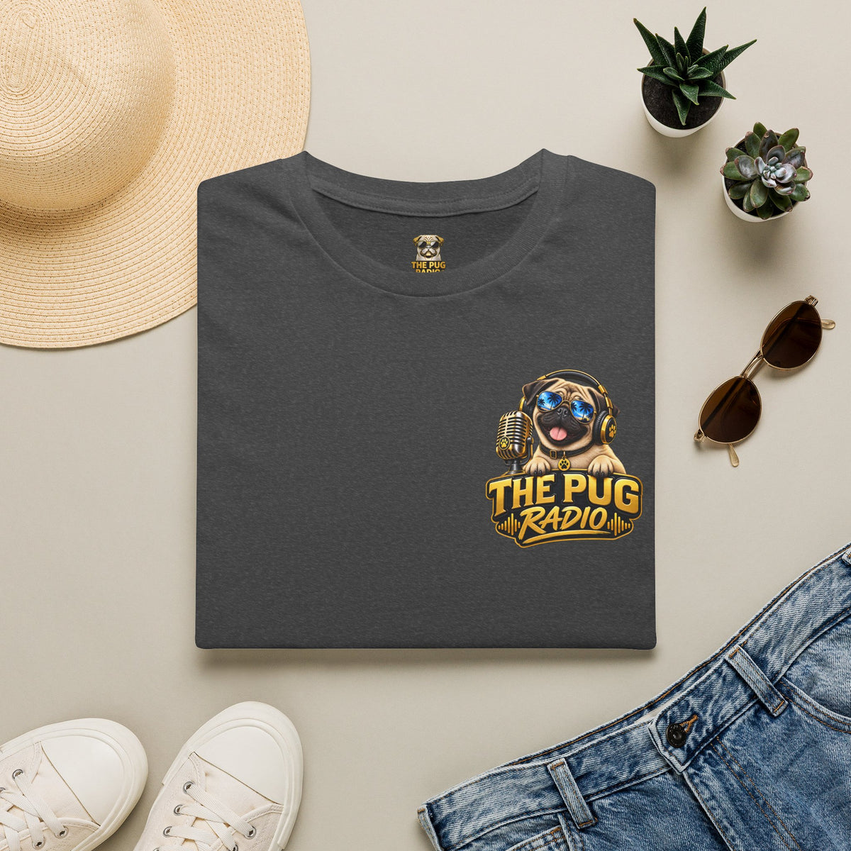 Cosmic Waddle | Astronaut Pug Space Adventure T-Shirt 🐾🚀