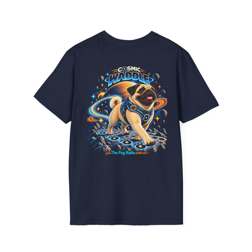 Cosmic Waddle | Astronaut Pug Space Adventure T-Shirt 🐾🚀