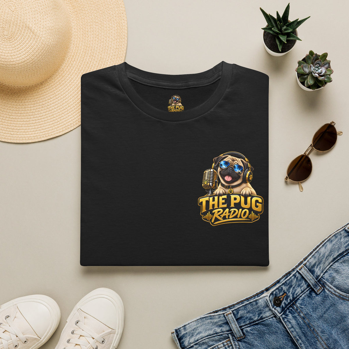 The Pug Radio — Music for Pug People Official T-Shirt