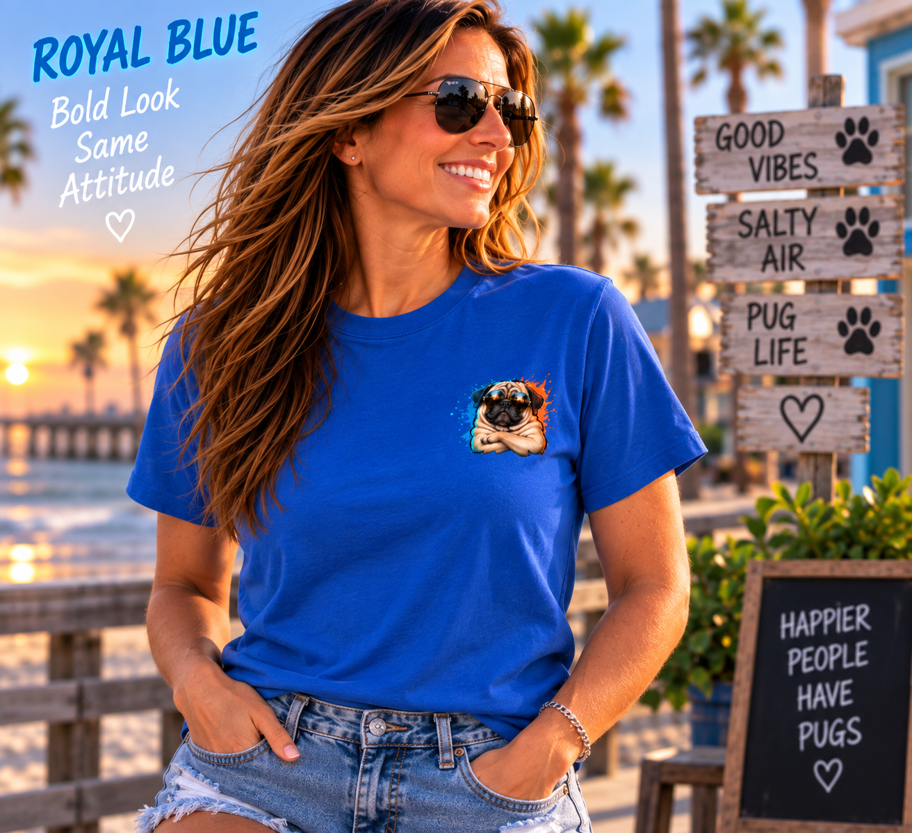 PUGTITUDE Pug T-Shirt — Tiny Dog, Huge Attitude | The Pug Radio