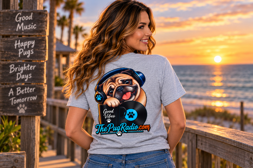 Good Vibes Pug T-Shirt — Music, Pugs & Good Vibes | The Pug Radio