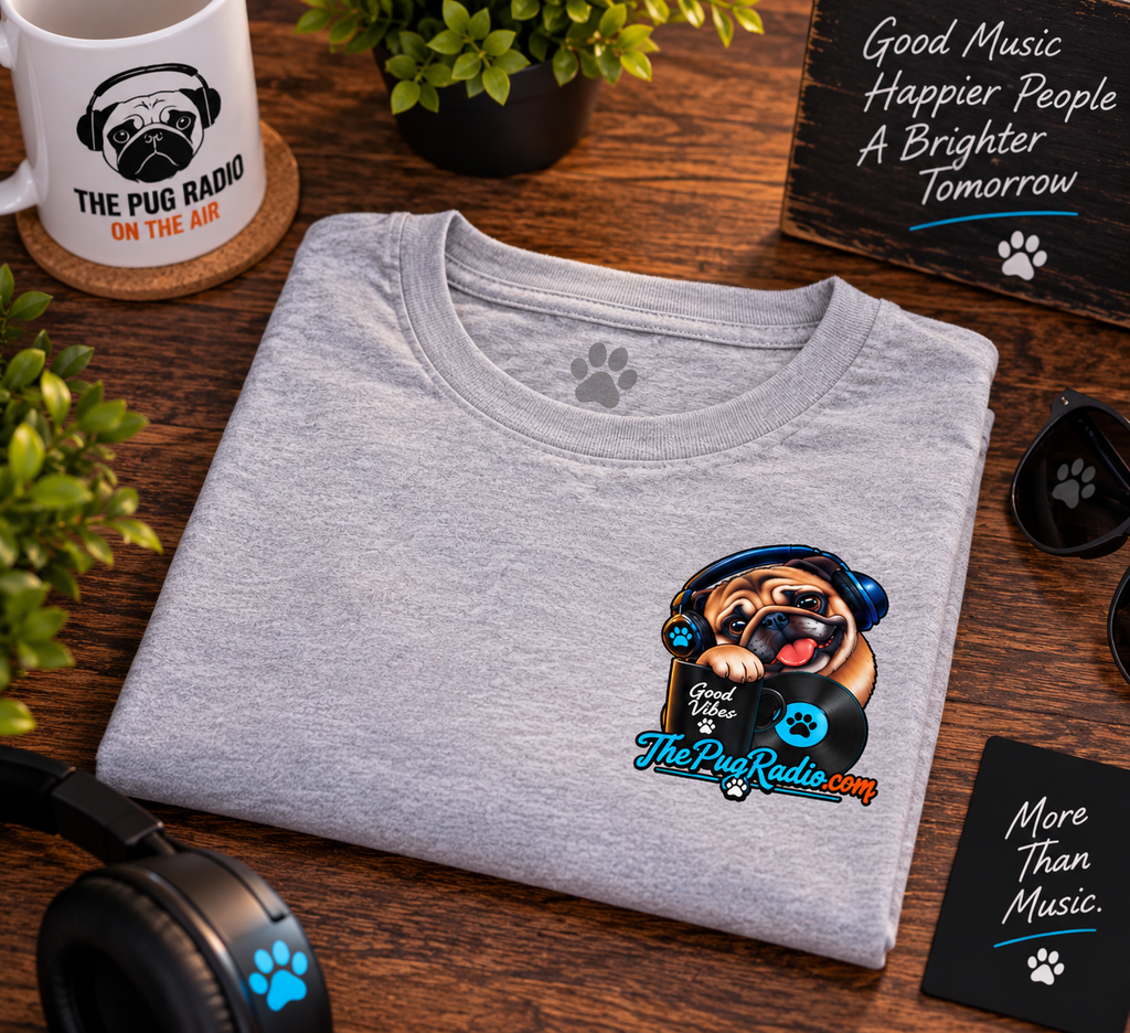 Good Vibes Pug T-Shirt — Music, Pugs & Good Vibes | The Pug Radio