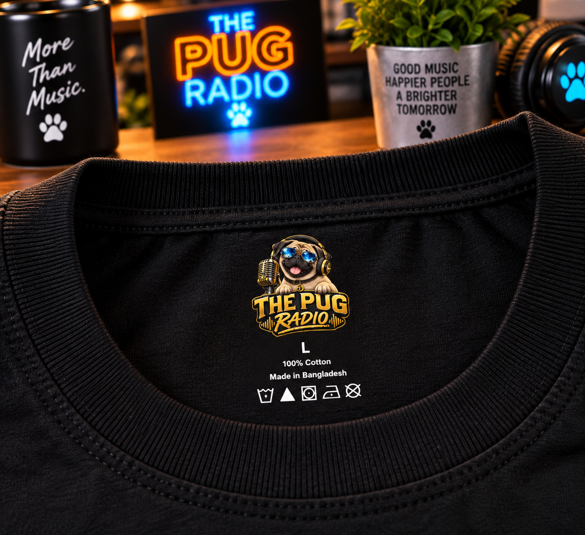 Good Vibes Pug T-Shirt — Music, Pugs & Good Vibes | The Pug Radio