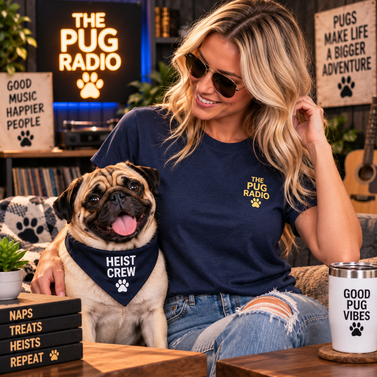 The Kibble Heist™ T-Shirt | Funny Pug Tee for Dog Lovers