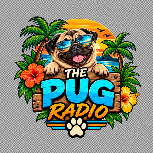 Island Pug State of Mind | Tropical Pug Beach T-Shirt for Dog Lovers