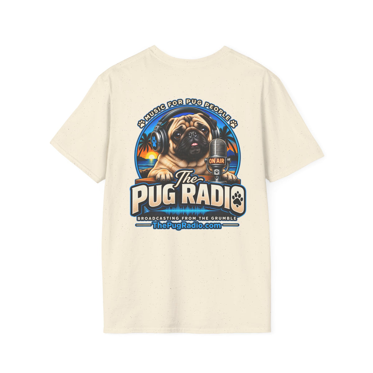 The Pug Radio — Music for Pug People Official T-Shirt