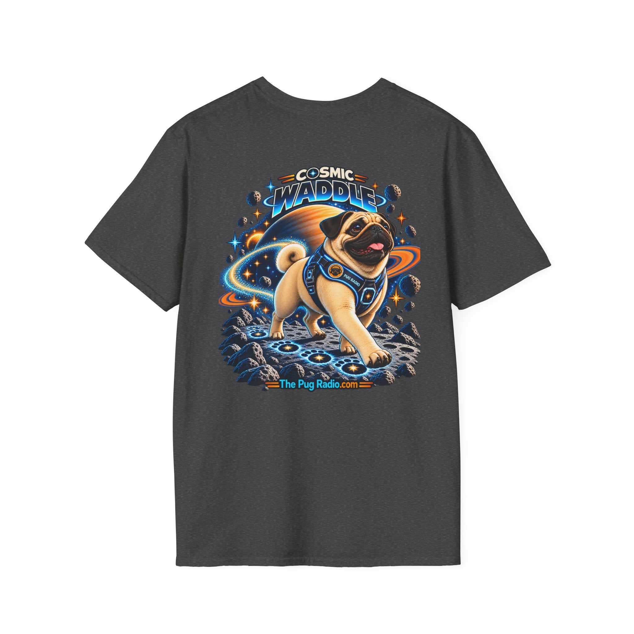 Cosmic Waddle | Astronaut Pug Space Adventure T-Shirt 🐾🚀