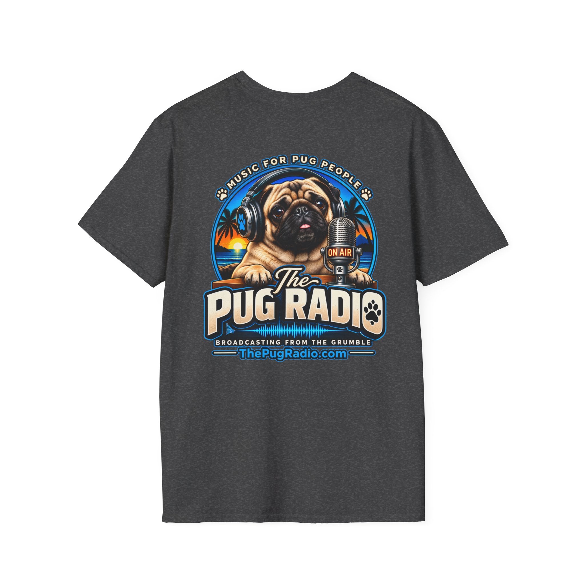 The Pug Radio — Music for Pug People Official T-Shirt