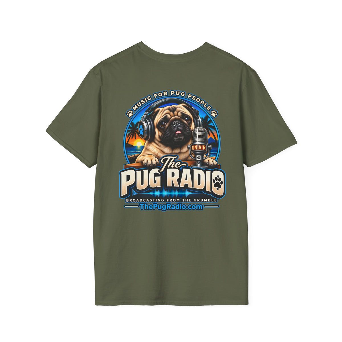 The Pug Radio — Music for Pug People Official T-Shirt