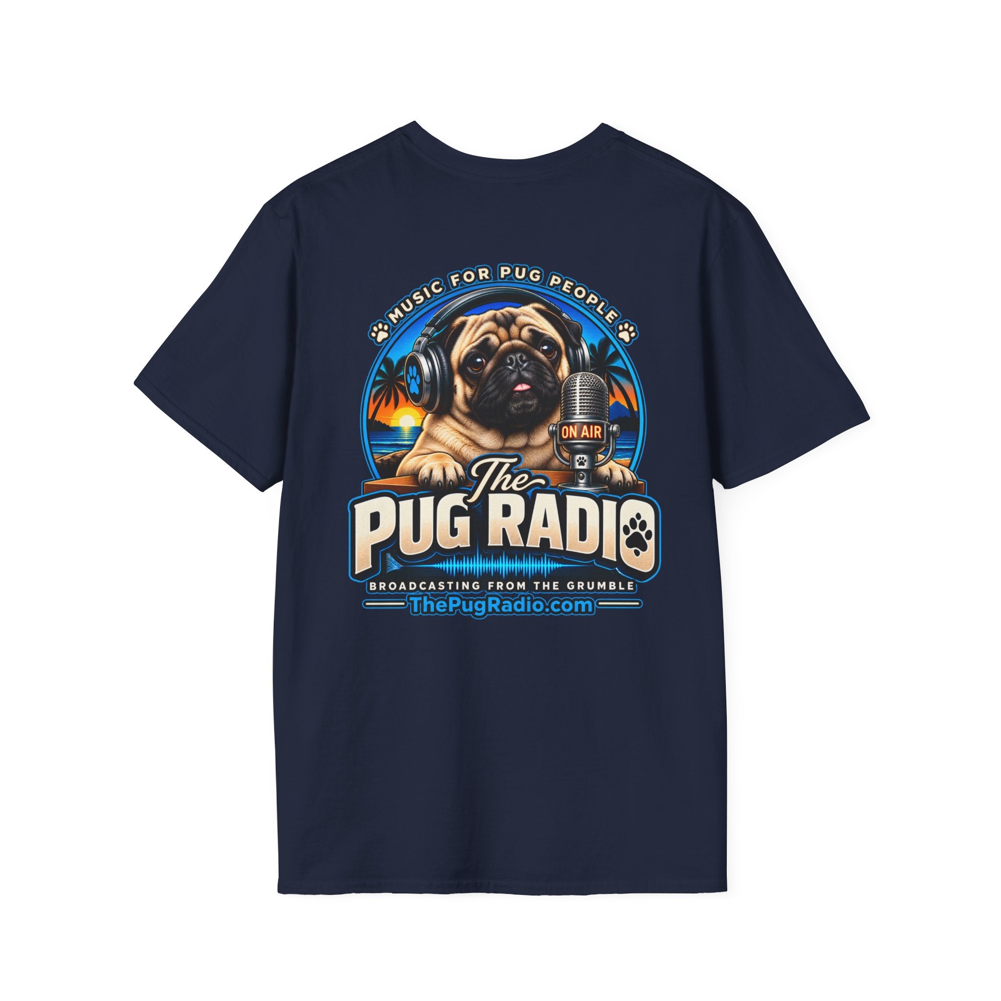 The Pug Radio — Music for Pug People Official T-Shirt