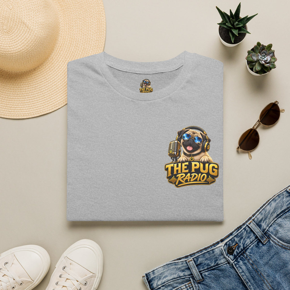 The Pug Radio — Music for Pug People Official T-Shirt