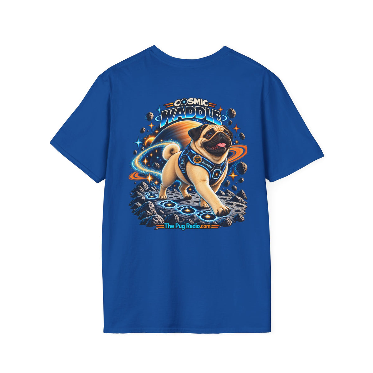 Cosmic Waddle | Astronaut Pug Space Adventure T-Shirt 🐾🚀
