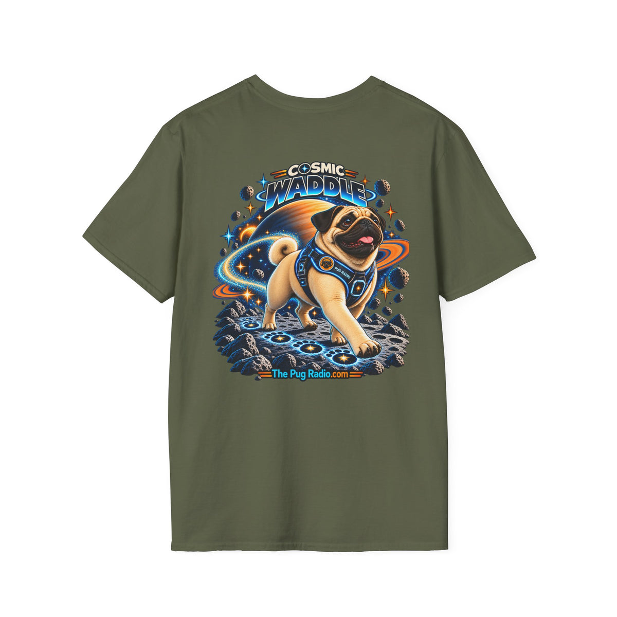 Cosmic Waddle | Astronaut Pug Space Adventure T-Shirt 🐾🚀