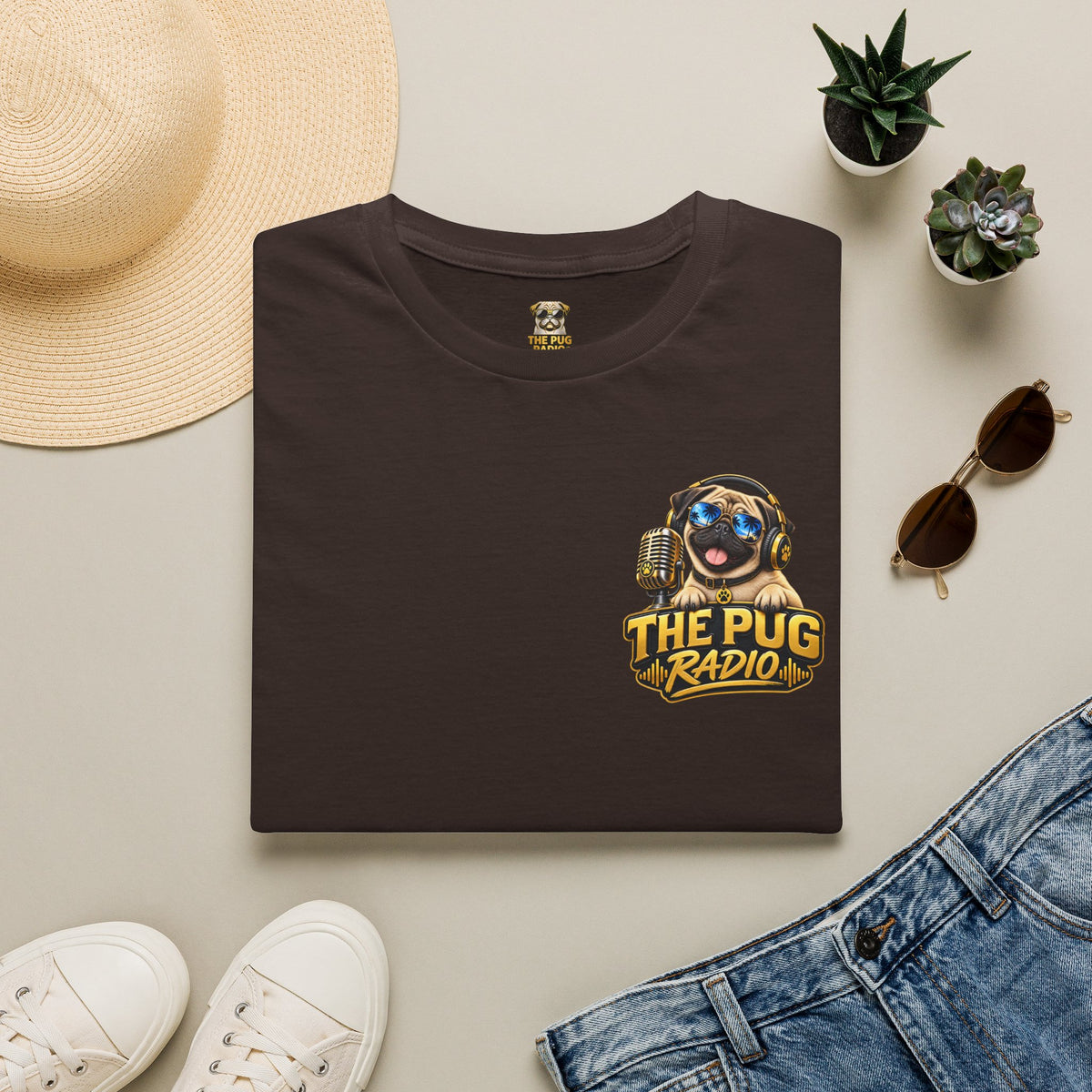 Cosmic Waddle | Astronaut Pug Space Adventure T-Shirt 🐾🚀