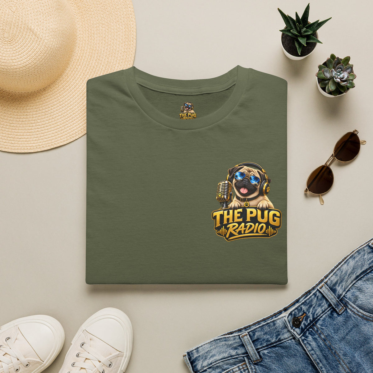 The Pug Radio — Music for Pug People Official T-Shirt