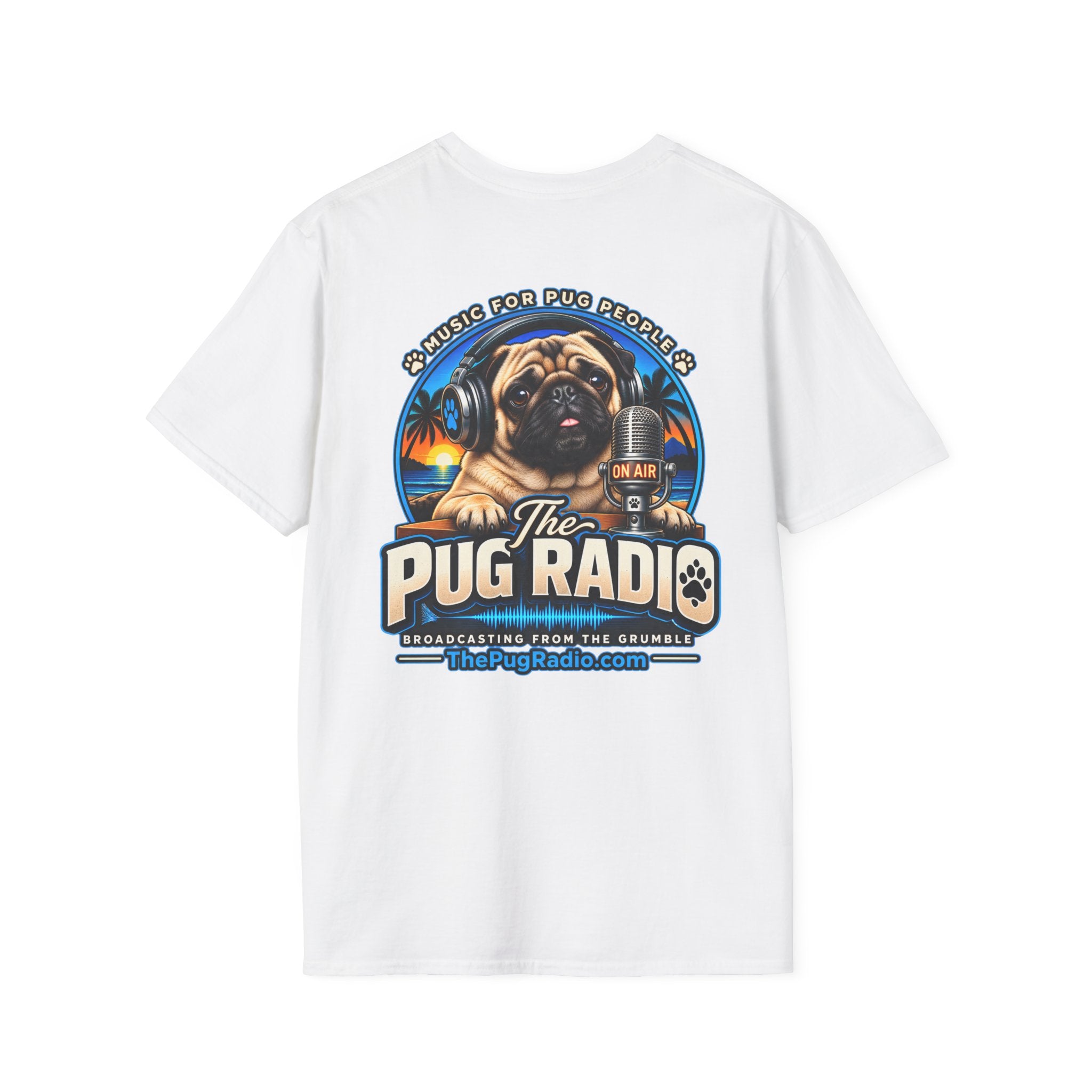 The Pug Radio — Music for Pug People Official T-Shirt